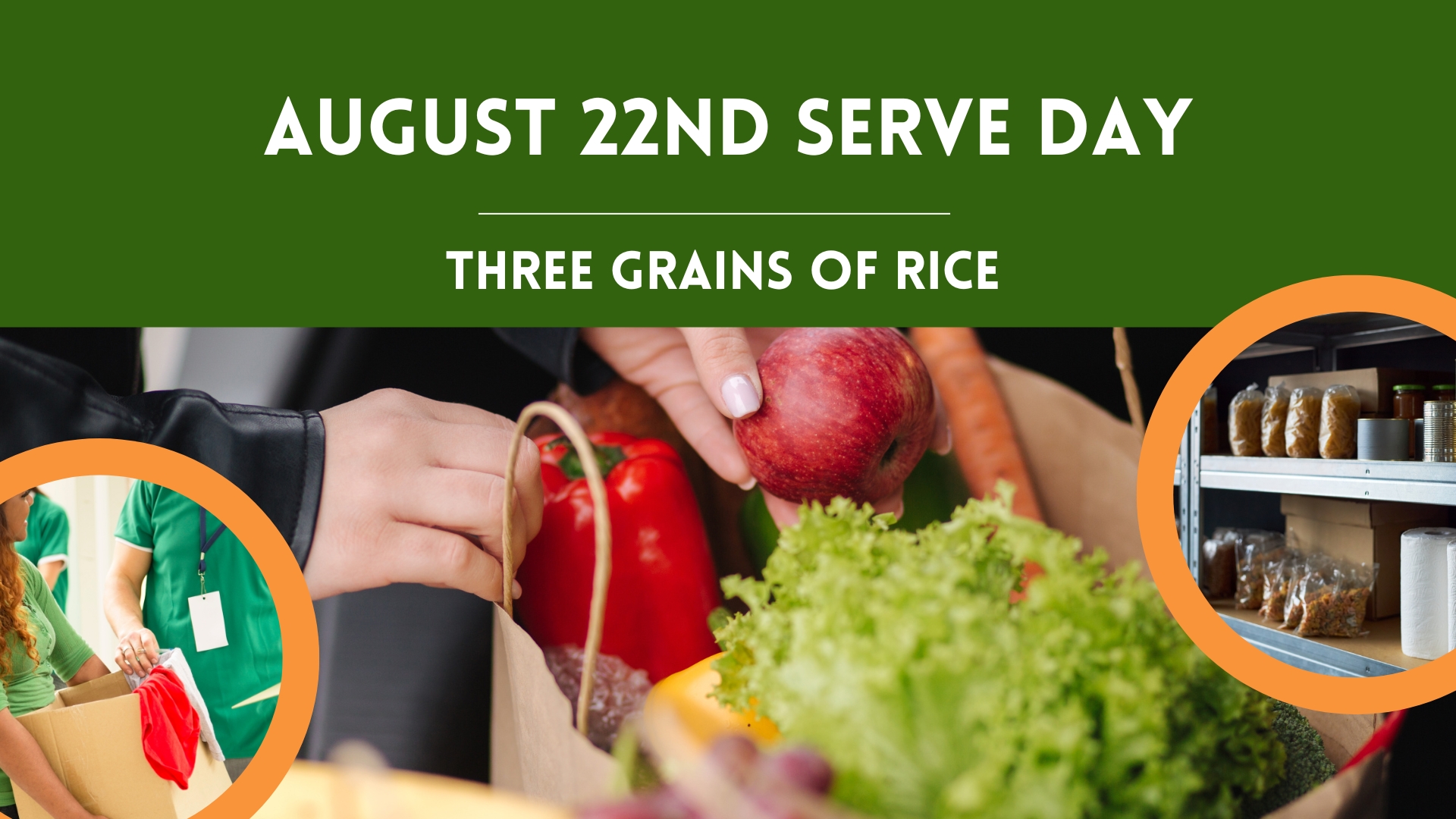 August 22nd&nbsp;Serve Day&nbsp;

Join us as we serve&nbsp;our community and spread some joy! Click here for details and to sign up!
